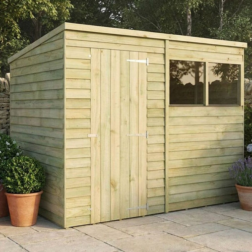 8x6 wooden pent shed - shed, single
