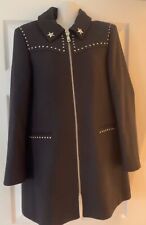 ZARA BLACK STUDDED COAT SIZE MEDIUM