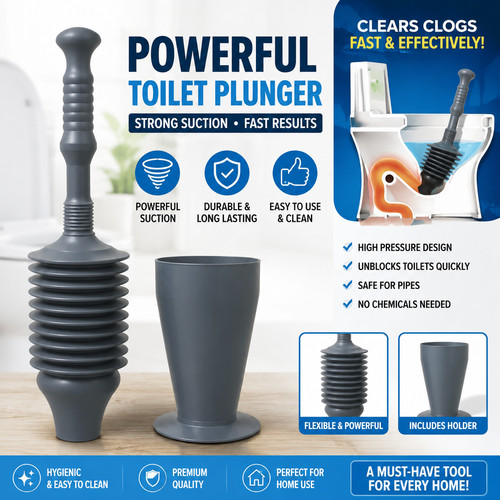 Powerful toilet plunger - powerful,