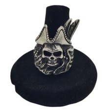 Pirate Skull Ring Captain Jack Skeleton Unisex Stainless Steel Gothic Biker Punk