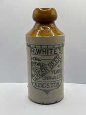 Old R.Whites stoneware ginger beer bottle