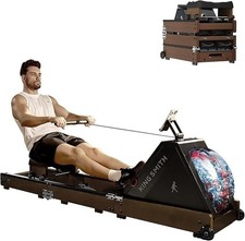 Rowing Machine for Home Gym, Water Resistance Rower Machine with 6 Levels Adjust