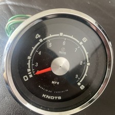 NOS - Vintage Smiths Boat Speedometer - 80mm Diameter 9 MPH / 8 Knots 