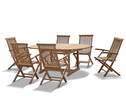 Teak garden dining set - teak,