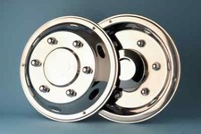 1 set 4 17.5" Leyland DAF deluxe wheel trims hub caps stainless steel