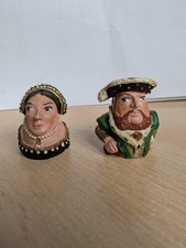 Novelty Henry The VIII & Anne Boleyn Thimbles With Hinged Hat By Stephen Frost