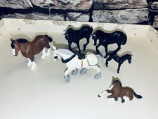 Vintage 1970s 1990s Britain’s Model Toy Horses Figures Bundle X6
