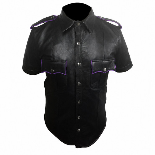 Gay leather uniform shirt for - gay,
