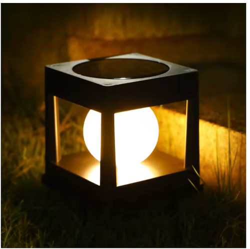 Led solar post cap - cap, lights