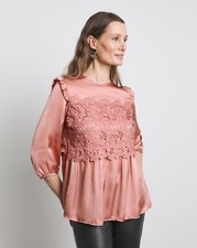 Joanna Hope Satin Blouse Top