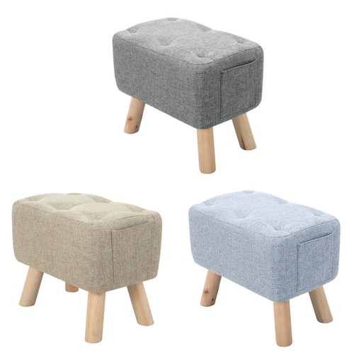 Small wooden footstool - wooden,