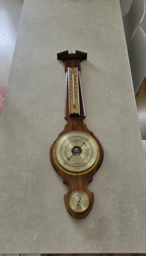 Vintage barometer thermometer - barometer,