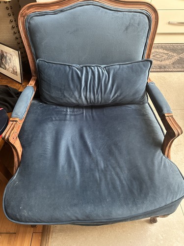 Louis style blue velvet - louis, chair
