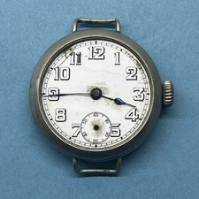 WW1 era Trench Watch Nickel Case Large 36mm Spares or Repair