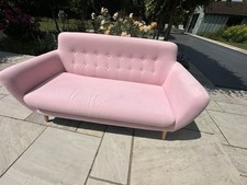Gorgeous Made.com Ritchie Pink Fabric Sofa