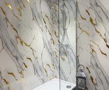 Gold white marble 1000mm wide - gold,