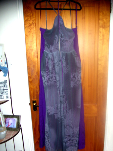 Ossie clark purple grey halter - purple,