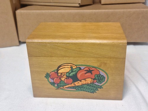 Vintage wooden recipe - box, with