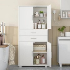 White Kitchen Bathroom Cabinet