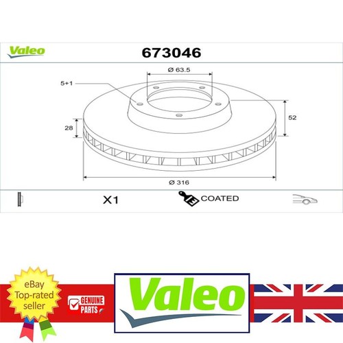 Front brake disc for volvo - brake,