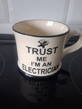 Moorland Pottery Mug - Trust me I'm an Electrician-3/4 Pint-Unused