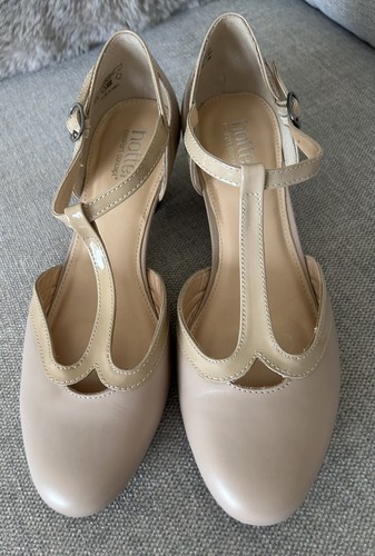 Hotter rumba beige leather - beige, mj
