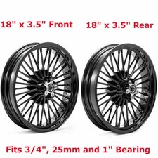 18x3.5 Fat Spoke Wheels Rims Set for Harley Heritage Softail Classic FLSTC FXSTI