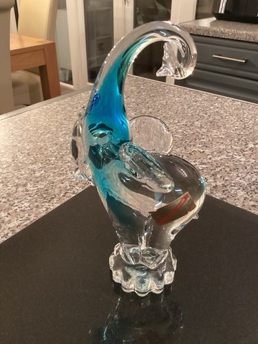 Murano blue and clear glass - murano,