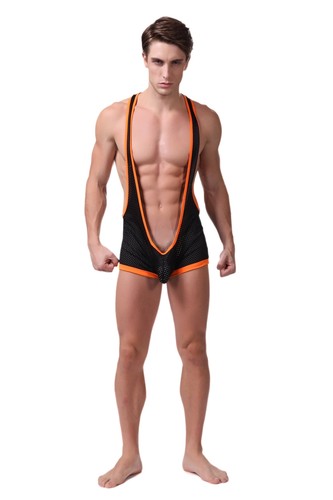 Other male mesh wrestling suit - other,