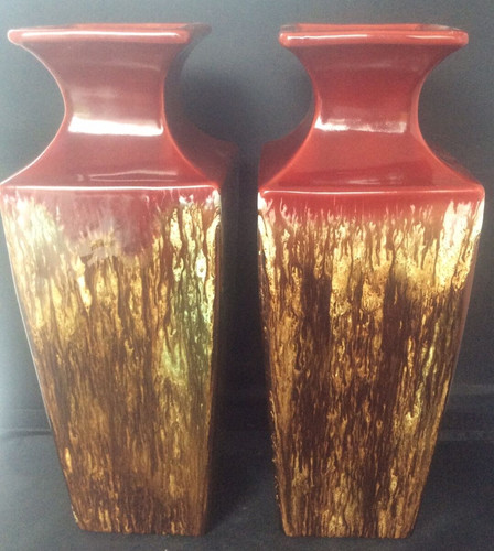 Pair british art pottery - british,