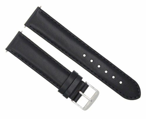 22mm smooth leather watch - leather,