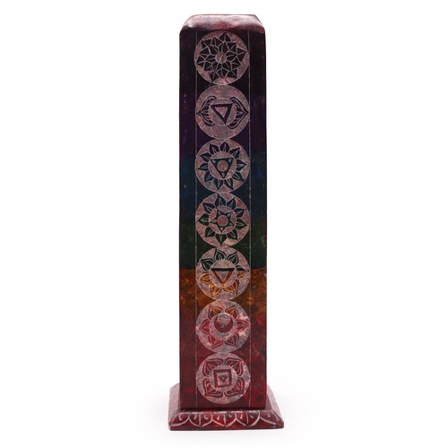 Soapstone square tower incense - soapstone,
