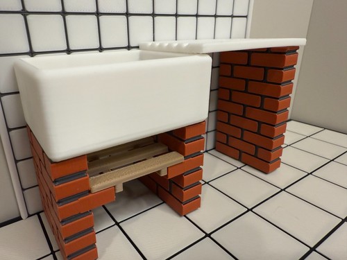 Victorian dolls house sink - house,
