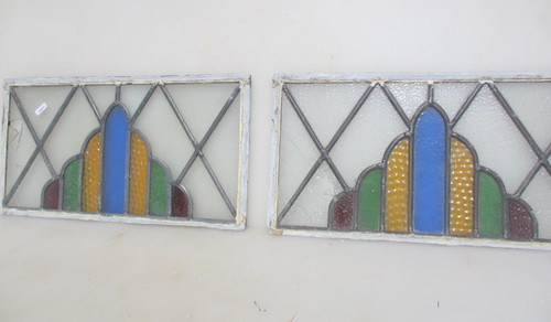 Antique stained glass window - glass,