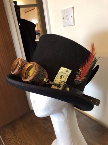 Steampunk hat with goggles - hat,