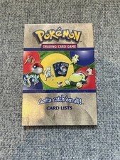 Original 1999 Pokemon Trading Card Game Card Lists Booklet - Excellent Condition