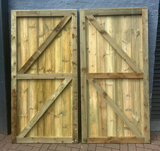 DRIVEWAY GATES SUPER HEAVY DUTY TIMBER WOODEN MADE TO MEASURE TONGUE & GROOVE