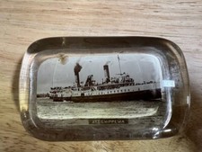 Antique Steam Ship Glass Paper