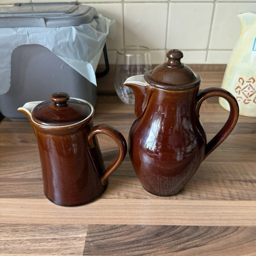 Denby stoneware lidded - lidded, jug