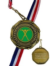 Shinty Sticks 45mm Combo Medal & Ribbon Engraved Free