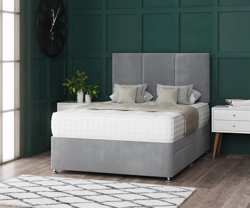 Grey divan bed set - grey,