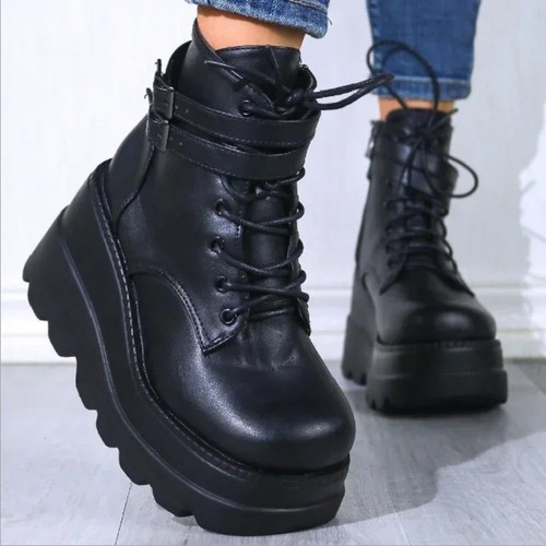 Women punk platform - platform, wedge