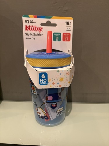 Nuby sip swirler straw - 1x,