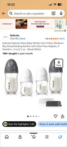 New gulicola pack glass baby - new,