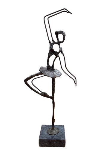Brutalist bronze ballerina - brutalist,