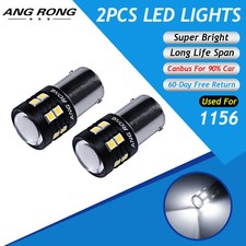 Pair P21W 382 1156 BA15s 3030 SMD LED Indicator Reverse Daytime Side Light Bulbs