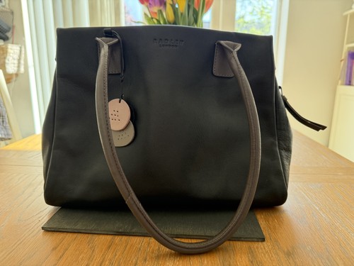 Radley black leather handbag - radley,
