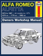 Alfa Romeo Alfetta (1973 - 1987) Haynes Repair Manual by Anon | Paperback | 2012