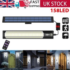 Solar Powered 158LED Light Rechargeable Garage Shed Light Indoor Outdoor Garden-