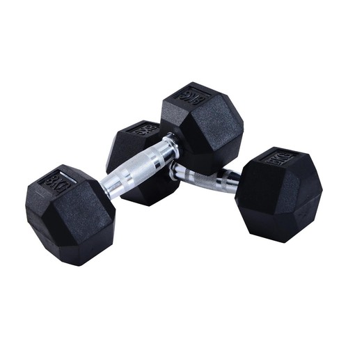 2x8kg hex dumbbell rubber - 2x8kg,